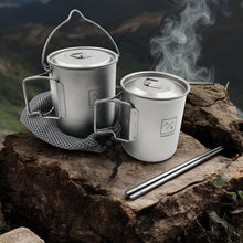 Load image into Gallery viewer, Ultra-Light Titanium Mug/Pot/Kettle Set - Versatile, Durable, Portable 450ml 750