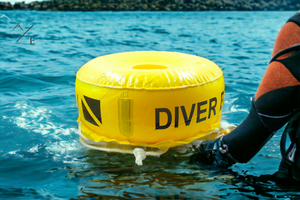 22" Diver Below - Diving Safety Float - Scuba Snorkeling Diving Buoy Inflatable