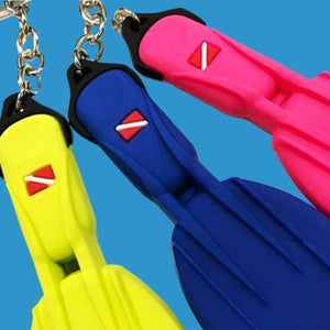 Scaled 3" Diving Fin Key Chain - Dive Fins- Souvenir - Scuba - Dive Mens Womens