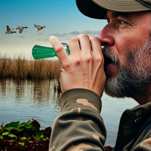 Load image into Gallery viewer, [2-Pack] Green ABS and Steel Mallard Single Reed Duck Call for Beginners and Nov