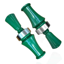 Load image into Gallery viewer, [2-Pack] Green ABS and Steel Mallard Single Reed Duck Call for Beginners and Nov