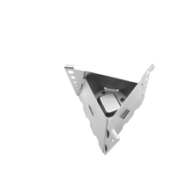 Load image into Gallery viewer, Flatpack 3-Sided Titanium Camping Stove, 5.5&quot; W x 4&quot; H, 90g, Foldable Compact