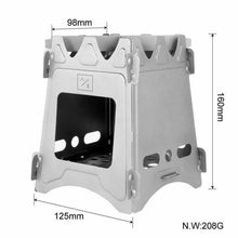 Load image into Gallery viewer, Ultra-Light Flat Pack Titanium Camping Stove| 6inch Tall 3.8inch Cooktop | 208g