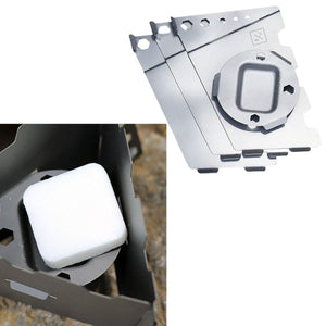 Ultralight Titanium Outdoor Camping Folding Fuel Stove -Open Flame Pocket Stove