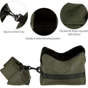 Shooting Range Sand Bag Set Rifle Gun Bench Rest Stand Front Rear Bag for Target