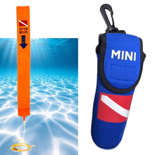 Load image into Gallery viewer, Scuba Diving SMB Compact Emergency SMB [Diver Below] Surface Marker w/ Weight
