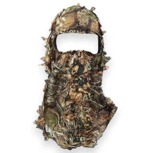 3D Leaf Deep Woods Mesh Camo Hunting Face Mask, Breathable Mesh, 17 x 11.8 inch