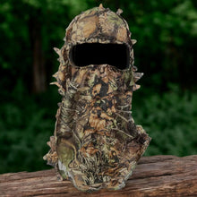 Load image into Gallery viewer, 3D Leaf Deep Woods Mesh Camo Hunting Face Mask, Breathable Mesh, 17 x 11.8 inch