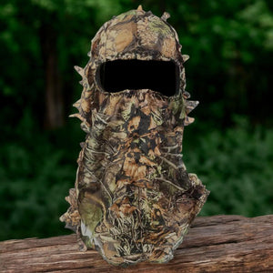 3D Leaf Deep Woods Mesh Camo Hunting Face Mask, Breathable Mesh, 17 x 11.8 inch