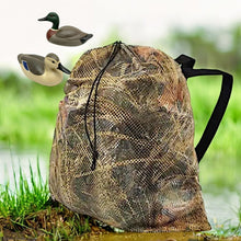 Load image into Gallery viewer, 4-Pack Hunting CAMO (Marsh) Mesh Decoy Bag, 33&quot; x 30.5&quot;, Adjustable Shoulder Str