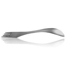 Load image into Gallery viewer, Evoly Outdoors 3-in-1 Titanium Spork Utensil with Carry Case, 7.5 x 1.6 inches,