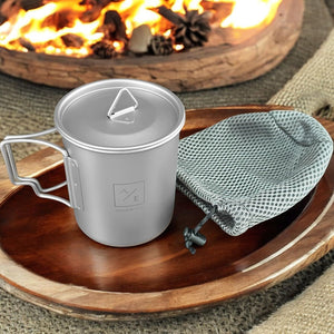 4PC Set Ultra-Light Essential Hiking Mug, and Cuttlery Cookware Set | 450ML Mug