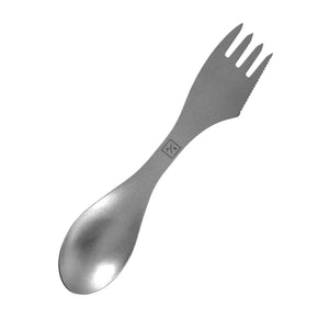 (2-Pack) 3-in-1 Titanium Spork Utensil for Hiking Backpacking Camping Cookware