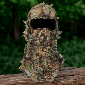 3D Leaf Deep Woods Mesh Camo Hunting Face Mask, Breathable Mesh, 17 x 11.8 inches