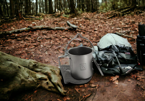 Titanium 450ml Outdoor Cookware Mug |  Cup - Mug - Pot | Ultralight-Weight Camping Gear | Outdoor Cooking Supplies