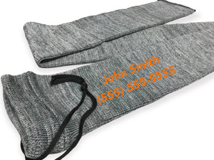 52" Fabric Gun Storage Sock w/ Adjustable Draw String | Soft & Stretchable | 4-6" Width | Add Custom Name / Phone Number In Safety Orange