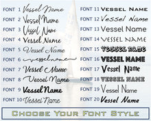 Load image into Gallery viewer, Customized Boat/Vessel Name Decal - HD Marine Vinyl - Boat ID Sticker