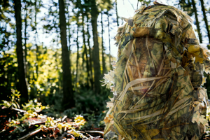 3D Camouflage Face Mask | Deep Woods | Guillotine Hunting Mesh | Bug Screen