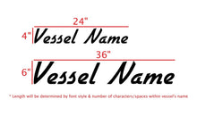 Load image into Gallery viewer, Customized Boat/Vessel Name Decal - HD Marine Vinyl - Boat ID Sticker