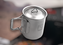 Load image into Gallery viewer, 450ml Titanium Open Flame Compact Ultralight Cup/Pot Camping, Hiking,Backpacking