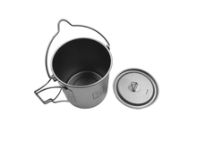 Load image into Gallery viewer, 750ml Titanium Open Flame Compact Ultralight Cup/Pot Camping, Hiking,Backpacking