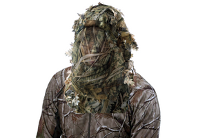 3D Camouflage Face Mask | Deep Woods | Guillotine Hunting Mesh | Bug Screen