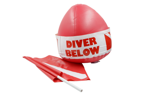 Inflatable Surface Marker Swimming Diver Down Safe Diving Buoy w/ Diver Flag- RE