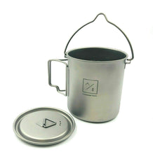 Load image into Gallery viewer, Titanium 750ml Pot Mug Folding Handles and Hanger