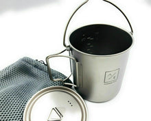 Load image into Gallery viewer, Titanium 750ml Pot Mug Folding Handles and Hanger