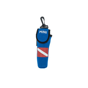 MINI Scuba SMB | Diver Below Signal Tube | Safety Surface Marker Buoy w/ Neoprene Pouch & Clip