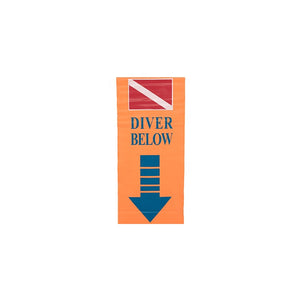 MINI Scuba SMB | Diver Below Signal Tube | Safety Surface Marker Buoy w/ Neoprene Pouch & Clip