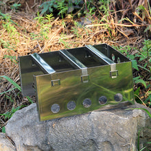 Load image into Gallery viewer, Ultralight Outdoor Camping Compact Folding Stove Stainless Steel