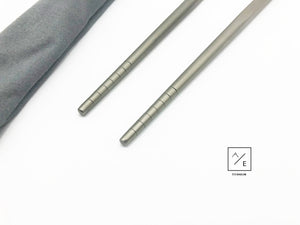 Lightweight Titanium Chop Sticks Utensils | 9" (23cm)  | 23 Grams | with Nylon Travel Case