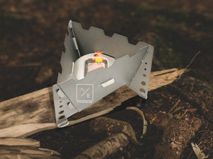 3-Point Ultralight-Titanium Outdoor Camping Folding Wood Stove