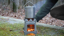 Load image into Gallery viewer, Titanium Ultralight Outdoor Camping Folding Wood Stove